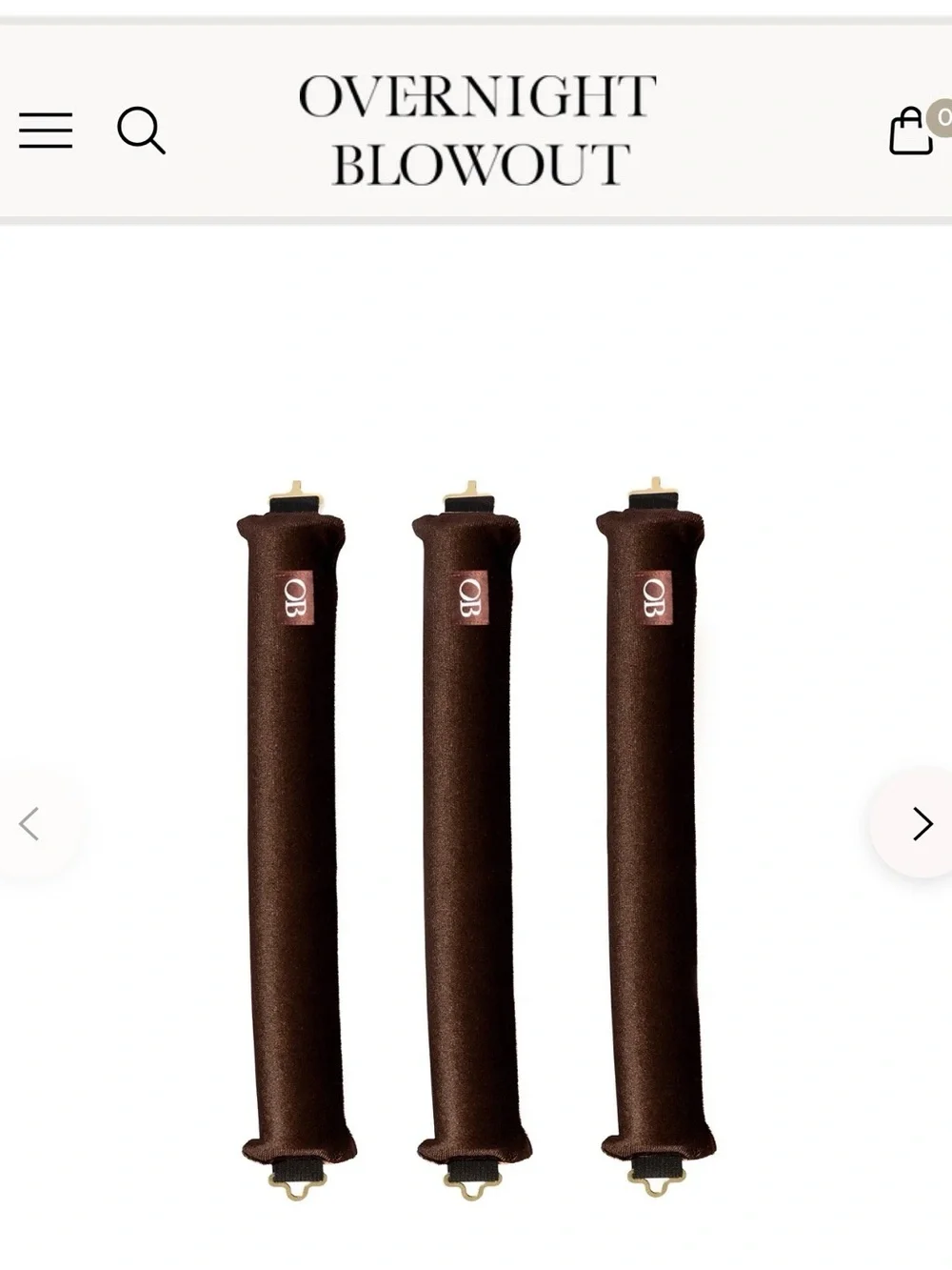 Overnight Blowout Brown Soft Foam Heatless Hair Rollers - Set of 3